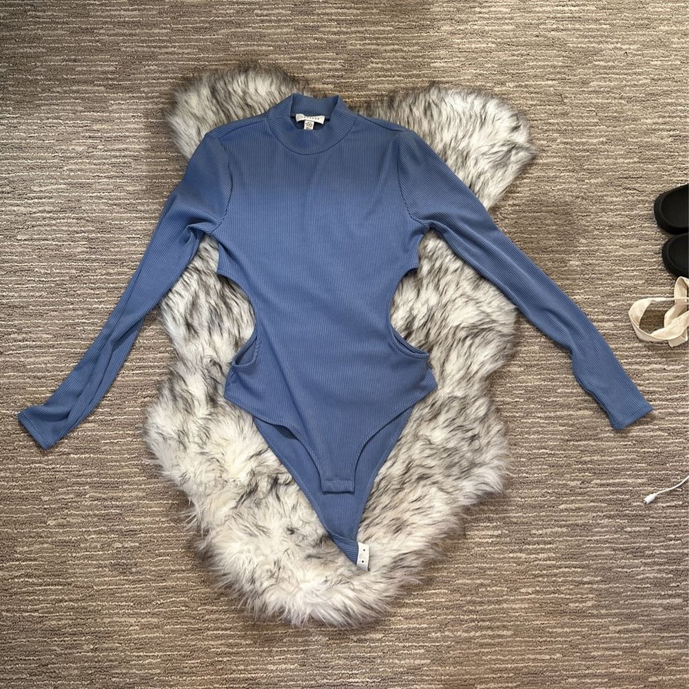Blue Cut out body suit - SUPER CUTE